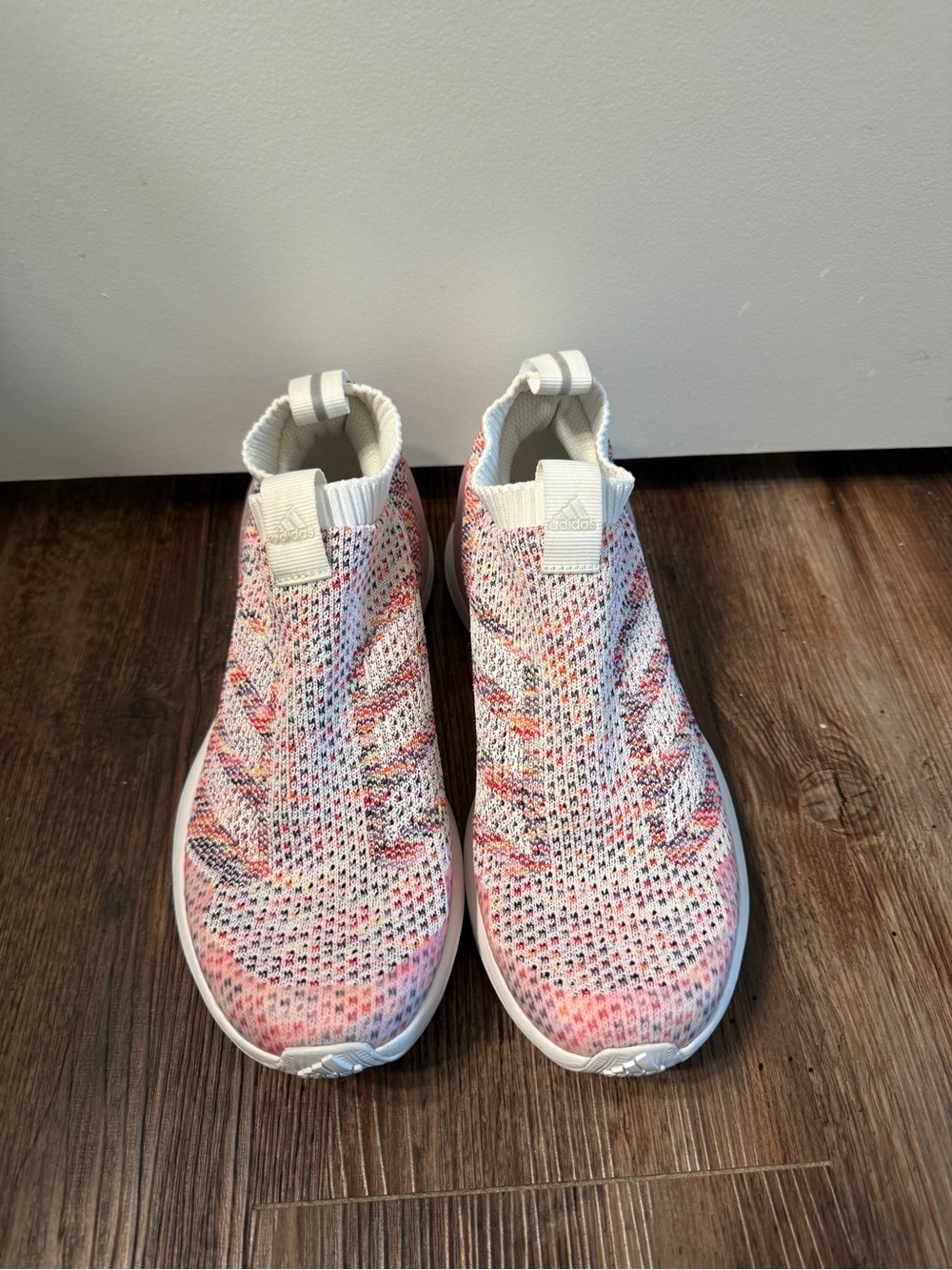 Adidas RapidaRun Slip On Knit Running Sneakers in Pink Multicolor